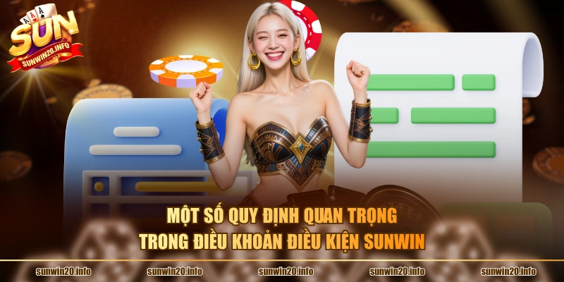 Một số quy định quan trọng trong điều khoản điều kiện Sunwin