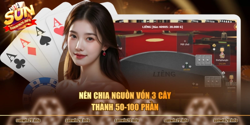 Nên chia nguồn vốn 3 cây thành 50-100 phần